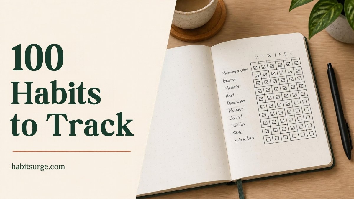 100 Habits to Track: Daily, Weekly and Monthly Habit Tracker Ideas