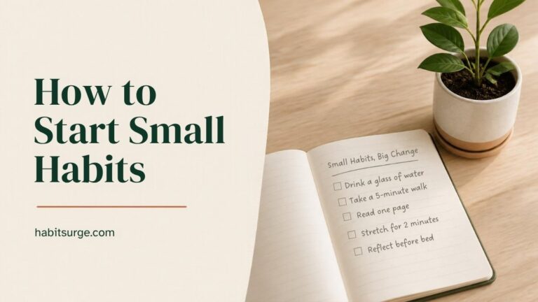 How to Start Small Habits That Actually Stick
